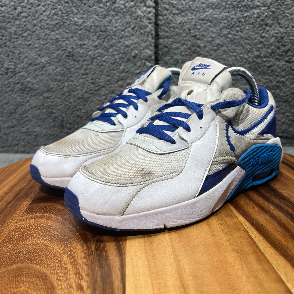Nike Air Max Excee Sneakers White Blue Mens Shoes‎ Athletic Casual 7Y - Picture 7 of 12